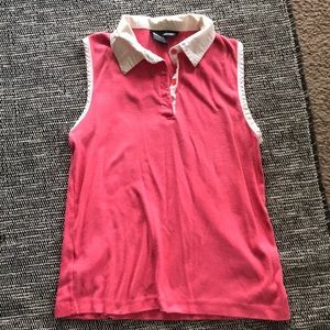 Pink collared tank